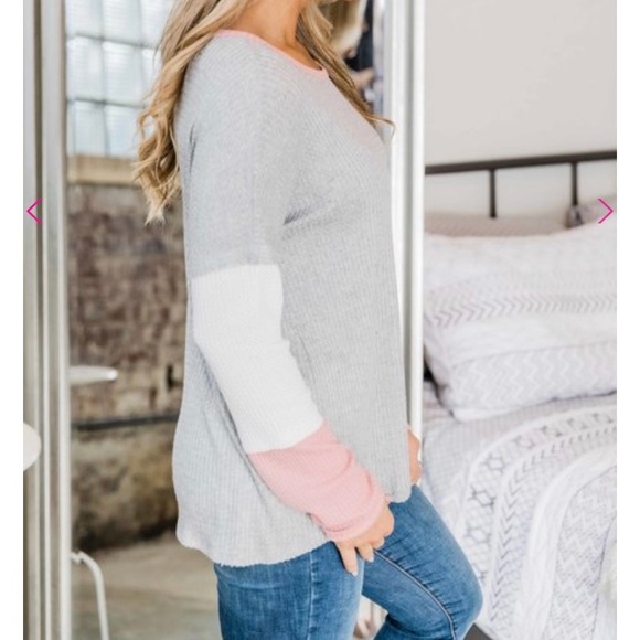 Try To Get It Right Mauve Colorblock Blouse - Picture 4 of 9